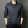 Autumn New Style Shirt Collar Sweater Casual Men's Middle-aged Fashion Simple Pullover Men's Sweater Fake Two Pieces