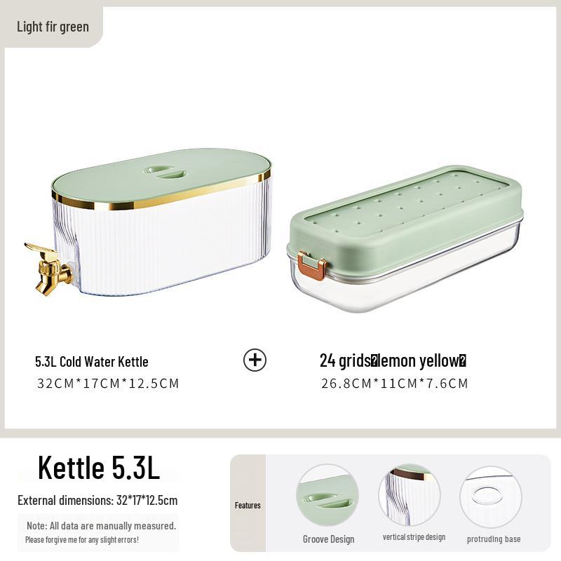 Compact High-Capacity Fridge Kettle with Faucet for Juice, Tea, or Cold Brew