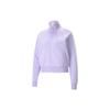 Iconic T7 Embroidered Logo Colorblock Stand Collar Zip Jacket Women Jacket Lavender-Purple 531412-16