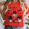 Women T-shirts New Ladies Casual Female Clothes Tops Black Cat Books Print Ladies Tees Tshirt Cartoon Graphic T-Shirt Clothing
