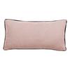 Washed Linen Cushion Cover - Lined with Washed Cotton - Black Braid Finish "Prélude" Vent Du Sud - Prélude Rose - Cushion Cover 55 X 1