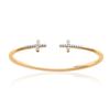 [M9981] - Open Gold Plated Bracelet 'Cross' White Gold - 12x6 Mm
