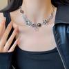 Japanese-Korean Hip-Hop Clavicle Necklace: Luxury Metallic Star Design, Full Diamond for Women