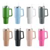 40Oz Stainless Steel Vacuum Insulated Tumbler Cups Brand With Lids And Straws Handle Straw Leakproof Flip Coffee Mugs