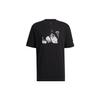 Jump Gfx Graphic Print Loose-Fit T-Shirt Men Tops Black H20795