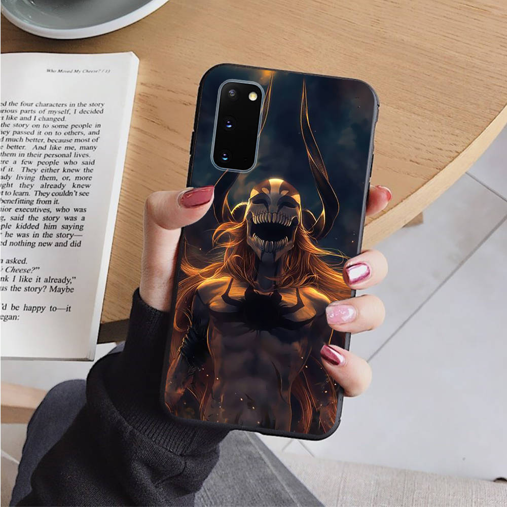 AD90 Anime Bleach Black Case for Samsung Note 20 Lite S24 Ultra S23 S22 A05 A06 A11 A71 A15 A16 A13 A24 A25 A33 A52 A53 M55 M35 Sofe Cover