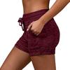 Women's Beach Sports Shorts Elastic Slim Drawstring Shorts Pants with Pockets Summer Casual Yoga Pants