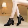 2025 Brand Ladies Shoes Ankle Women's Boots Belt Buckle Office and Career Sexy Pointed Toe Mesh Modern Boots Women