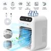 Mini Cold Airconditioner Fan 2-Speed 1800mHA Humidifier Mist Cooler USB Charging 500ml Water Tank Cooler for Home Office Dorm