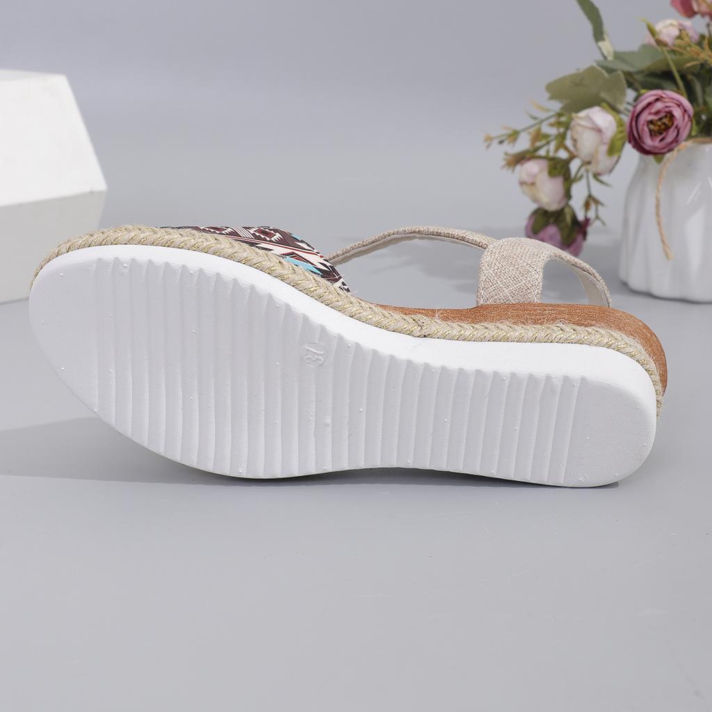 Fashion Women Fashion Platform Sandals 2024 Summer Peep Toe Wedges Gladiator Sandals Woman Non Slip Thick Soled Beach Shoes 36-43