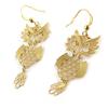 [N8292] - Gold 'Owl' Earrings