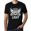 Men’s Vintage Tee Shirt Graphic T Shirt Feel The Light Deep Black White Text