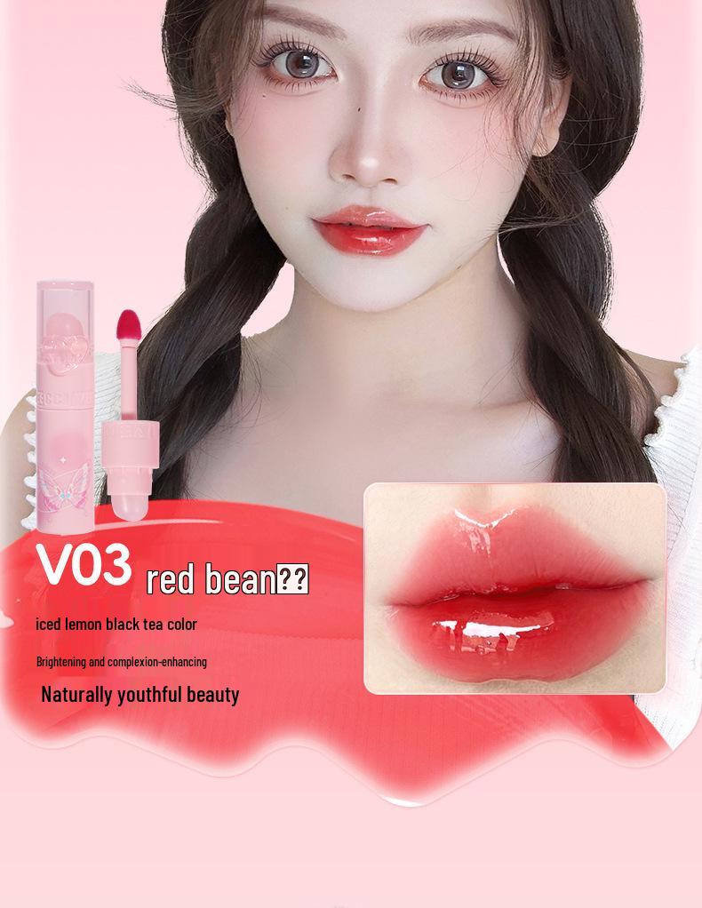 VEECCI Clear Bobo Lip Glaze: Long-lasting, Non-Transfer Double-Ended Lip Gloss.