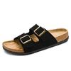 Fashion Fashion Leather Sandals Summer Male Women Mules Slippers Clogs Slippers Classic Buckle Cork Slides Lightweight Outdoor Slippers