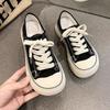 New Spring/summer/fall New Thick Giant Round Toe Canvas Sneakers Shoes , Suitable for Casual Canvas Shoes for Female Students