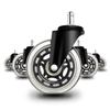 5pcs Black Transparent Casters, Office Chair Caster Wheels, Rubber Material Plug-in Office Chair Mute Swivel Casters