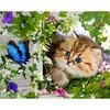 Full 5D Diy Diamond Painting Cartoon Cat and Butterfly Embroidery Cross Stitch Home Decor Handmade