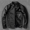 Locomotive Stand-up Collar Leather Jacket Pure First-layer Cowhide Leather Jacket Men's Short Slim Fashion Trendy Coat