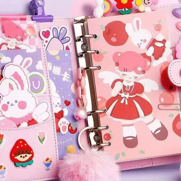 Hand Account Book Set: Cute Loose-Leaf Notebook for Girls & Children
