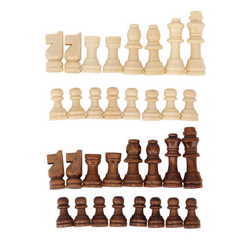 32Pcs Chess Pieces Set Replacement King Figurines Pawns Game Accessories For Chess And Backgammon 55Cm 70Cm Size