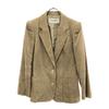 90s Corduroy Tailored Jacket S Beige Old Women Used
