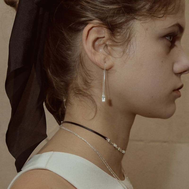 FADEMINE Pleats Choker Leather Necklace