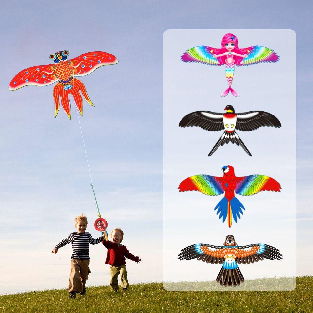 Cartoon Fishing Rod Kites Plastic Flying Kites Funny Dynamic Kites Kids Gift