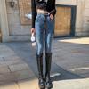 High-waisted Jeans for Women In Autumn New Slim Fit Slim Stretch Tight Trousers Thin Pencil Pants Small Feet Pants Autumn and Winter