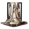 Gorgeous Fashion Square Printing Leopard Chain Silk Scarf Women's Decorative Shawl