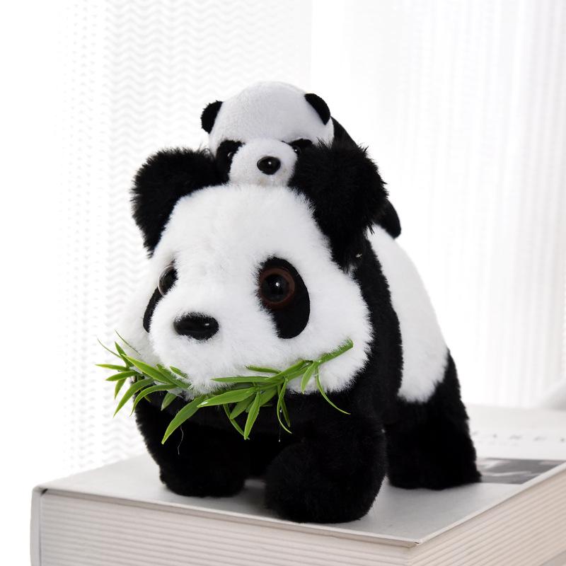 Electric Wagging Tail Plush Panda Toy for Children