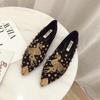 2025 Shoes for Women Flat Shoes Trend Crystal Bird Casual Shoes Comfortable Fashion Rivet Pointed Toe Slip-on Loafers