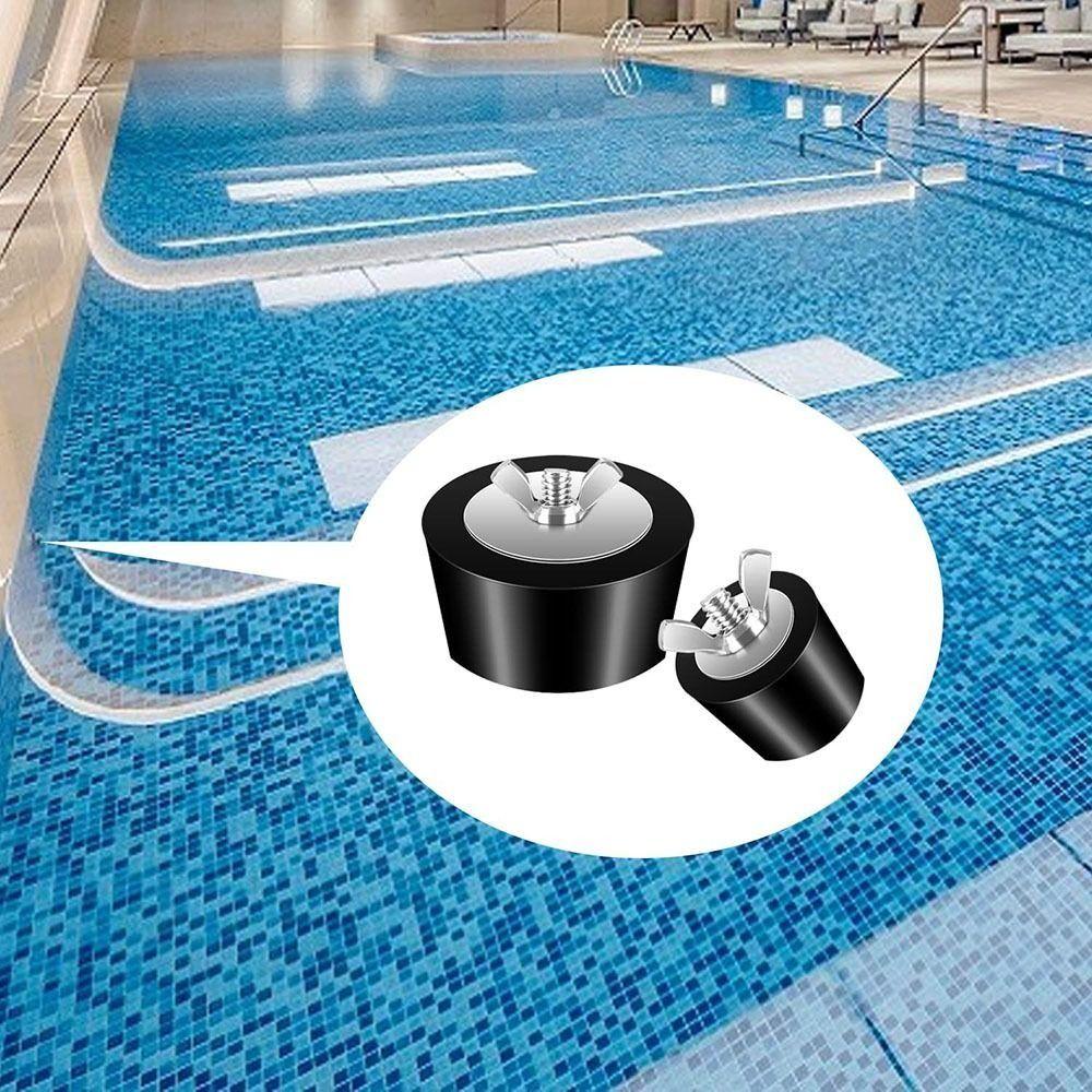 Black Swimming Pool Leak Proof With Stainless Steel Screw Pool Plugs Pool Winterizing Plug