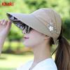 Vacation Wide Brim Foldable Anti-UV Visor Caps Sun Hat Beach Cap Casual Hats