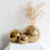 Home Decoration Plating Golden Ball Ceramic Vase Ornaments Crafts Flower Pot Art Hydroponic Vases Home Decoration Ornament Gift