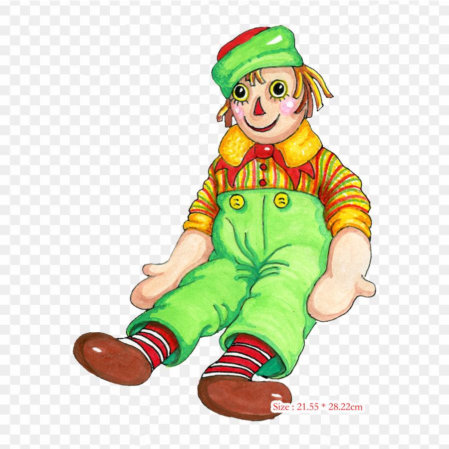 Doll Iron On Heat Transfer Printing Vinyl Patches Sticker for Clothes DIY Appliques Washable Patches