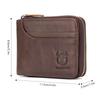 Leather Bifold Zipper Wallet for Travel Purse Pouch