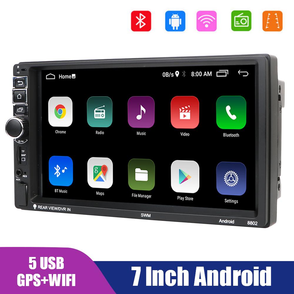 Multimedia Player Mirror Link MP3 MP5 7 Inch 2 Din GPS Bluetooth WIFI Universal TF 5-USB Hands-free FM Receiver Car Radio Video Audio