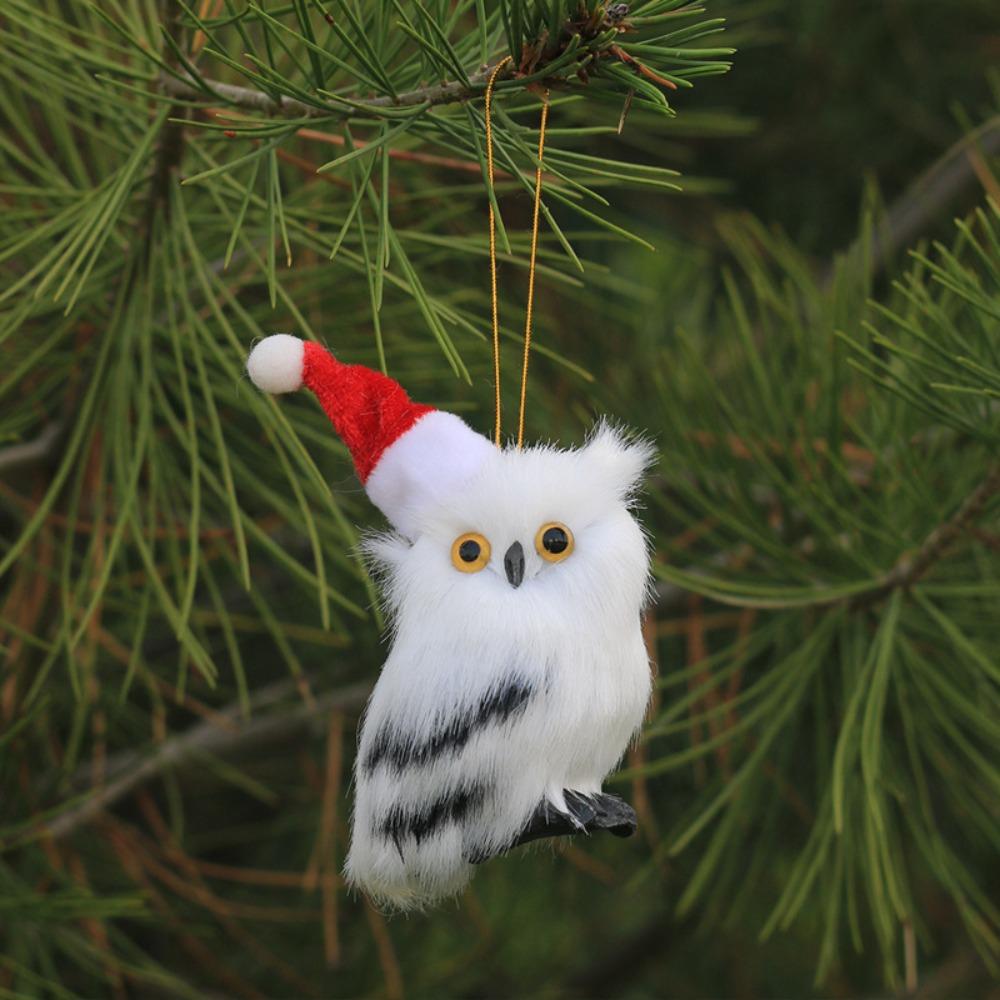 Plush Simulation Owl Bunny Christmas Tree Hanging NEW Animal Models  Party Decoration