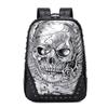 Retro Rivets Backpack Purse for Women with Skull Gothic Studded Bag Packs Bookbag Shoulder Outdoor Travel Bag Silver