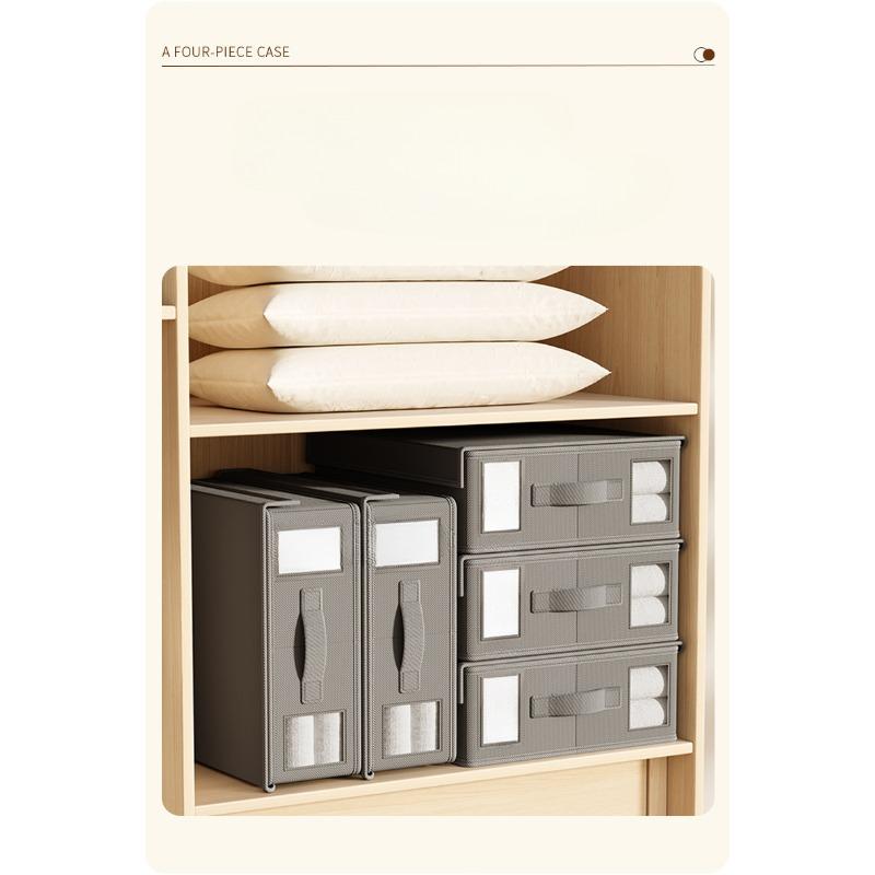 Nonwoven Sheet Organizer,Closet Organizer with Lid,Drawer Organizer