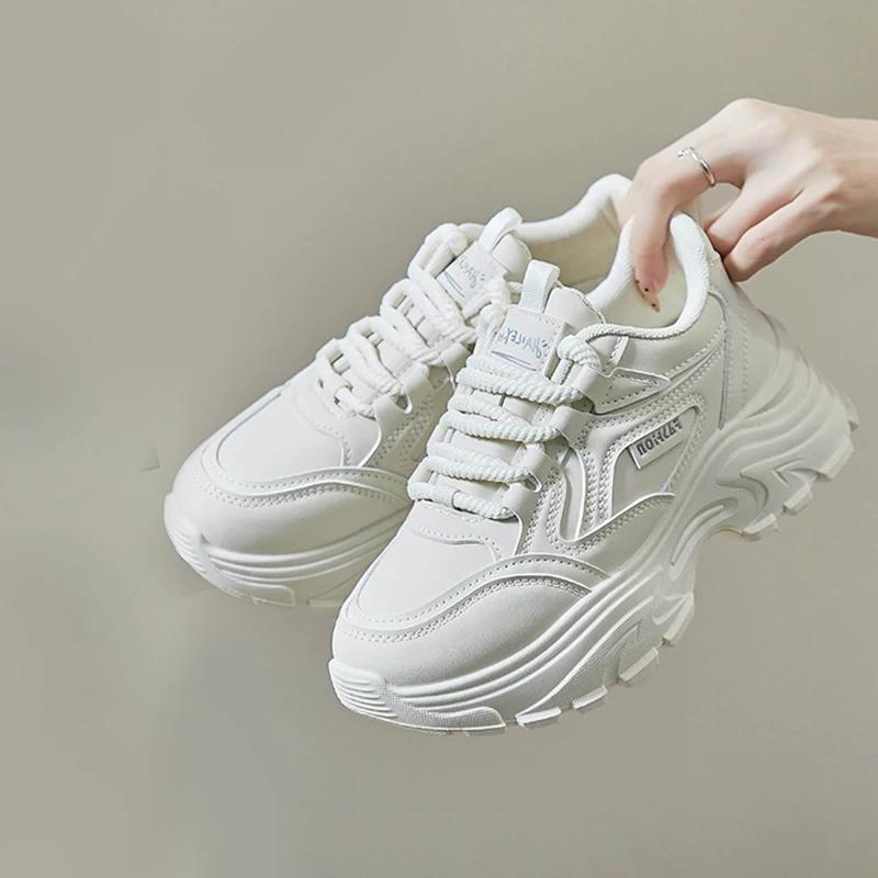 Fashion Sneakers for Women 2025 Designer Platform Casual Sports Running Shoes Female Students Match Color Fashion Sneaker Chunky Mujer