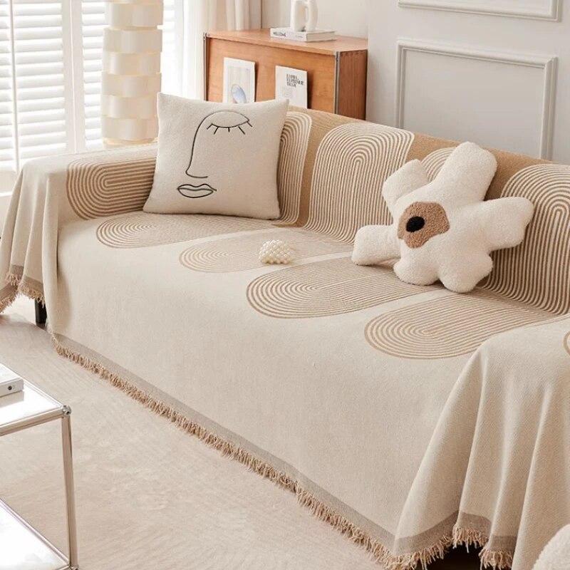 Sofa Towel for All Seasons Simple Ins Style Anti Cat Scratch Sofa Dustproof Sofa Blanket