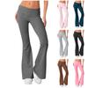 Women's Fashion Solid Color Slim Fit Slim Reverse Waist Low Waist Elastic Waist Flare Pants