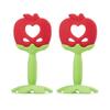 Baby & I Silicone Teether 2p + Case 2p, 3 Months or More, Apple + Apple, Korean Baby Products