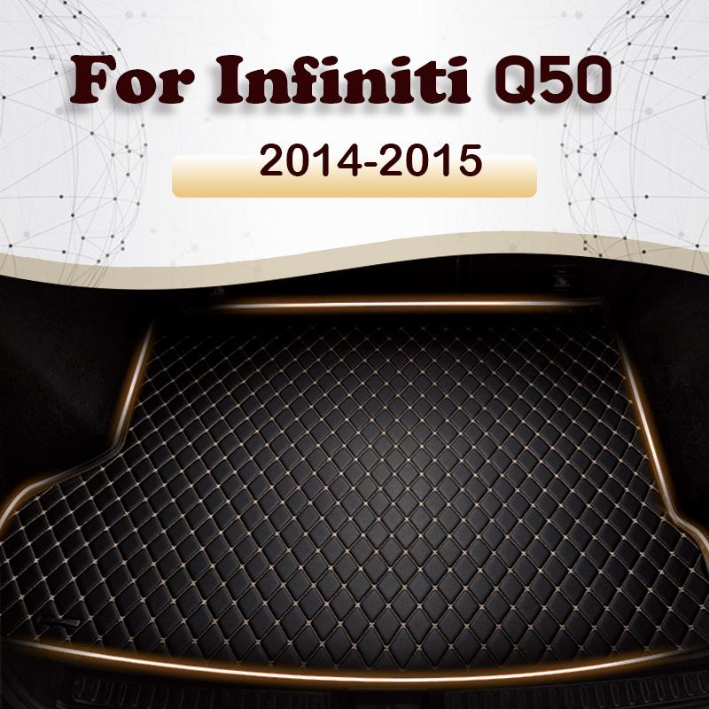 Car Trunk Mat For Infiniti Q50 Non-hybrid 2014 2015 Cargo Liner Carpet Interior Parts Accessories