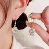 Fashion Ginkgo Leaf  Zircon Dangle Earrings for Women's Earrings Jewelry Girl Gift Brincos