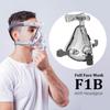 BMC F1B Full Face Mask CPAP Auto CPAP BiPAP Mask Wish Headgear for Sleep Apnea Snoring People