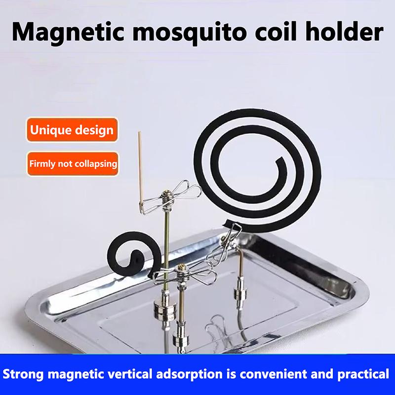 New1/5Pcs Magnetic Mosquito Coil Holder Creative Mosquito Coil Holder Repellent Incenses Rack Home Accessories