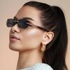New Polygonal Frameless Glasses For Women With High-end Literary Retro Sunglasses Fashion Sunglasses 336