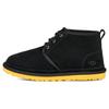 Neumel Suede Warm Casual Solid Ankle Snow Boots Men Boots Black 3236-BKCN